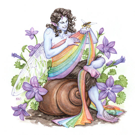 Pride Faerie / Watercolours, 2023