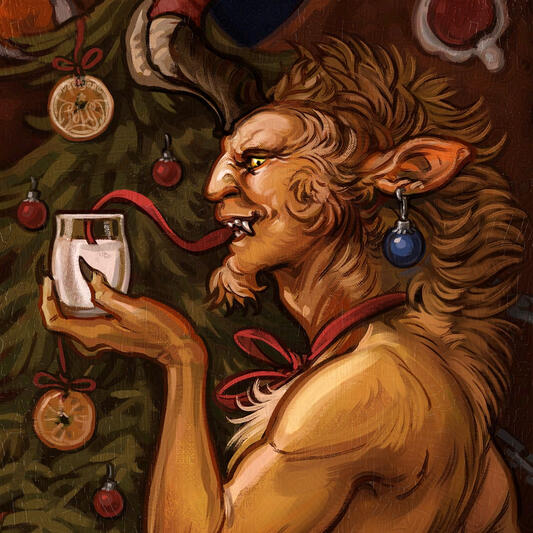 Gruss vom Krampus - Detail / Clip Studio Paint, 2023