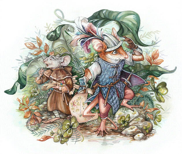 Mouse Warrior / Watercolours, 2019